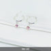 White Steel Hoop Earrings with Point of Light Various Shades 20