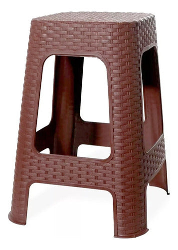 PLASTICOS UCU Reinforced Plastic Stool / Brown / Pack of 6 Units 0