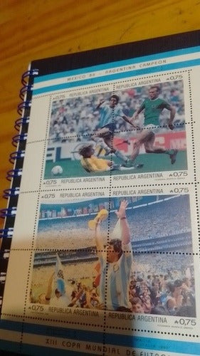 Estampilla Maradona Mundial Mexico 1986 (contiene 16 Unid.) 0