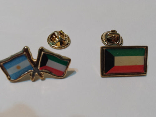 Pins Bandera Kuwait Con Argentina - 2 Cms - Price per 2 Units 0