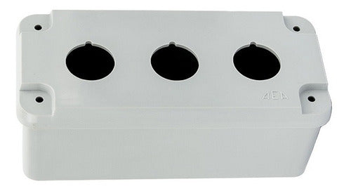 AEA Waterproof Empty Box for 3 Ø22mm Pushbuttons Grey 0