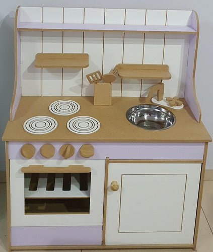 Wooden Kids Kitchen + Dish Set 5