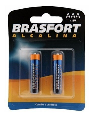 Pilha Palito Aaa 1,5v - Alcalina 6300 Brasfort - Kit C/3 4