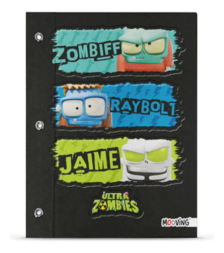 School Folder N3 With 2 Separated Covers Ultra Zombies - Mooving 1
