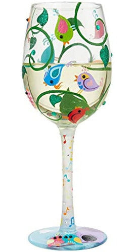 Enesco Lolita Wine Glass Song Birds 1