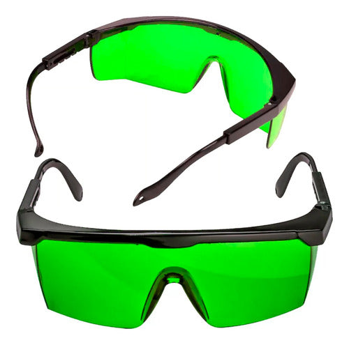 MakerParts Laser Safety Glasses Green Anti-Scratch Adjustable Temples 5