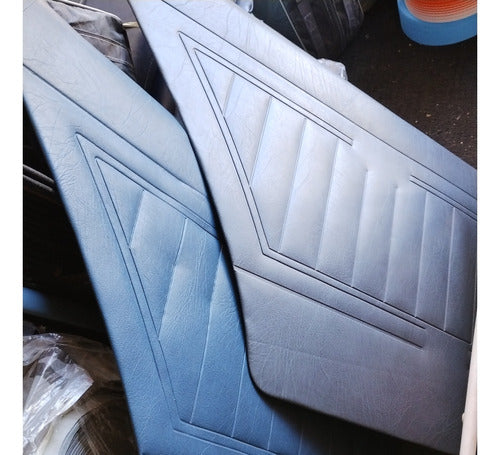 Tapizado Panel Puerta Vw Dodge 1500 Negro,celeste Y Gris 2