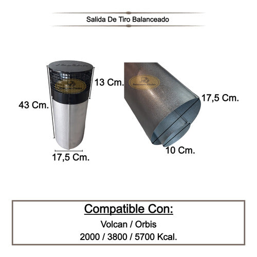 Volcan Balanced Ventilation Outlet Compatible With Orbis 1