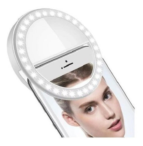 Aro Luz Led Selfie Celular Tablet Pc Linterna Anillo 8.5 Cm 0