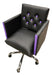 Modern Hairdressing Chair with Chrome Base and Button Details 3