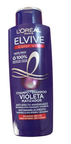 Loreal Elvive Shampoo Violeta Matizador Pack X2 0