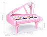 Litaonner Pink Toy Piano with Microphone for Girls Birthday Gifts 3