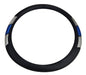 HD Steering Wheel Cover 40cm Black Reflective Blue/Silver Vol-a 0