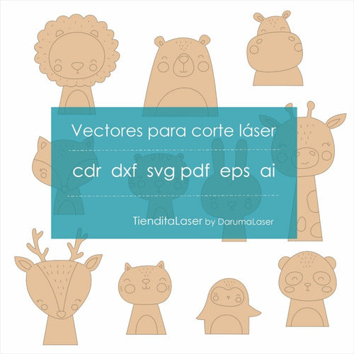 Tiendita Laser Vectores Corte Laser Animales Nordicos Escandinavo Infantil 1