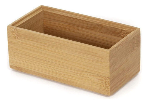 Suka Bamboo Stackable Organizer Basket 7.5x15x6.8 1