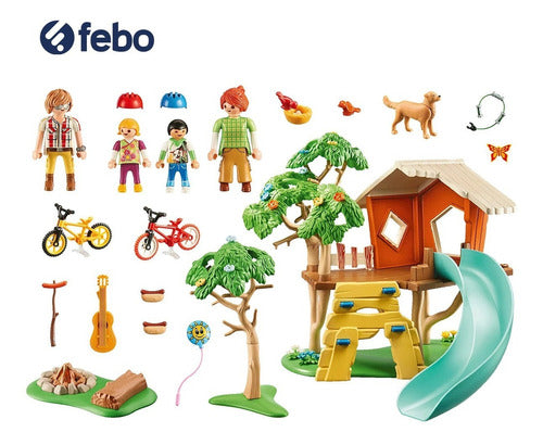 Playmobil Family Fun Tree House with Slide 1