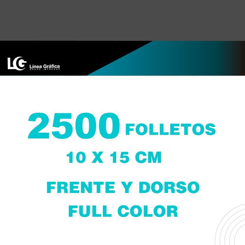 2.500 Volantes /folletos Impresión Full Color Ambos Lados. 1