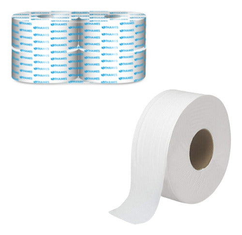 Thames Extra High Length White Toilet Paper X 500m X 4 0