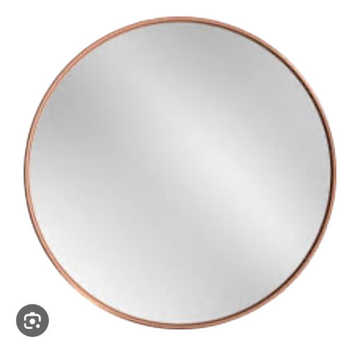 Lucio Di Reggio Round Mirror with Iron Frame in Antique Copper 80 Cm F007 Ct9 1