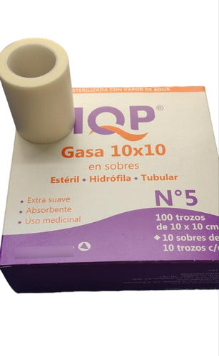 IQP/SYRA Sterile Gauze Kit 10 x 10 cm (10 Units) + Euromix Hypoallergenic Tape 5 cm 0