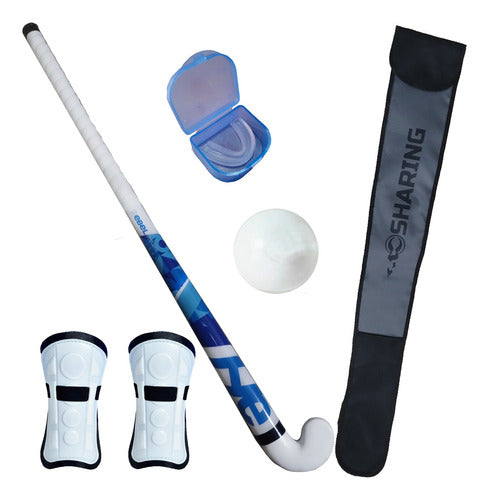 H-E Rebel Hockey Kit: Stick, Shinguards, Mouthguard & Ball 1