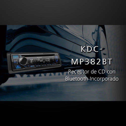 Radio Kenwood Kdc-mp382bt Con Bluetooth Y Lectora De Cd 4