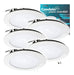 5 Pack Round LED Recessed Ceiling Lights 18W Cool White Candela 6821 0