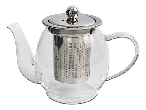 Glass Teapot with Stainless Steel Infuser and Lid 500ml - Pettish Online 0