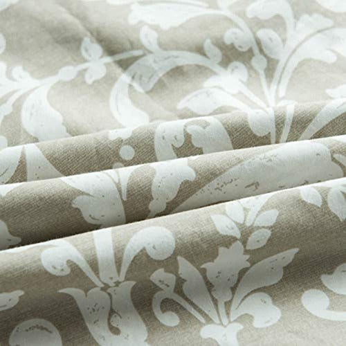 YuHeGuoJi Beige Floral Queen Duvet Cover 100% Cotton Khaki 4