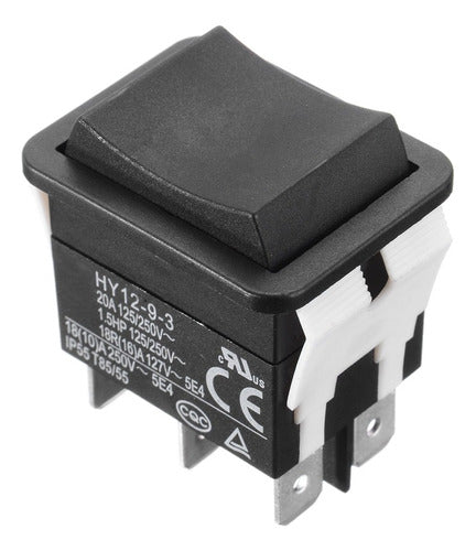 KEDU HY12-9-3 250V 20A On-Off-On Switch Button 0