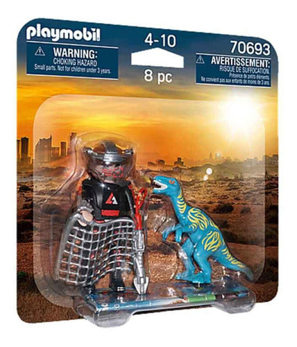 El Mundo del Juguete Duo Pack Figura Dinosaurio Velociraptor Y Saqueado 0