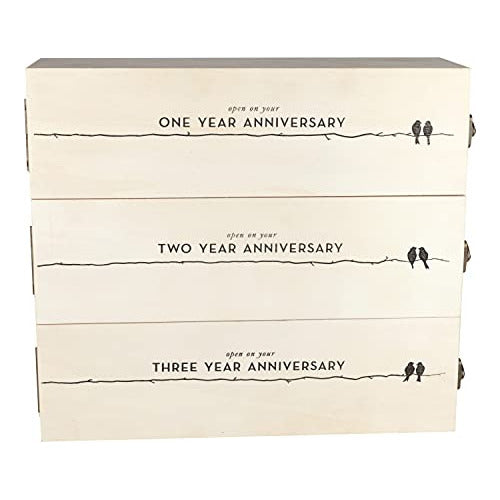 Caja De Vino De Madera Del Aniversario De Twine Boulevard Ne 0