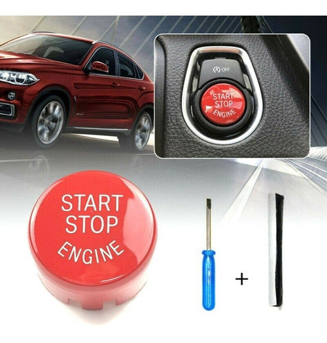 Red Start/Stop Button BMW Engine On/Off Switch Cover 0