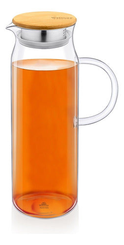 Jarra Con Tapa De Bambú 1500ml Thermo Glass 0