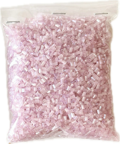 4 Packs of Sliced Glass Beads 100g Each - Assorted Colors 3