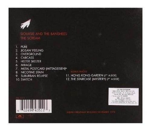 Siouxsie And The Banshees The Scream Remastered Includes 2 E 1