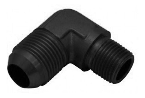 FTX 90° AN3 1/8NPT Black Hose End Connector by Fueltech 0