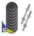 Caluma 2 Imported Chromed Dumbbells Set 20kg Cast Iron Discs 0