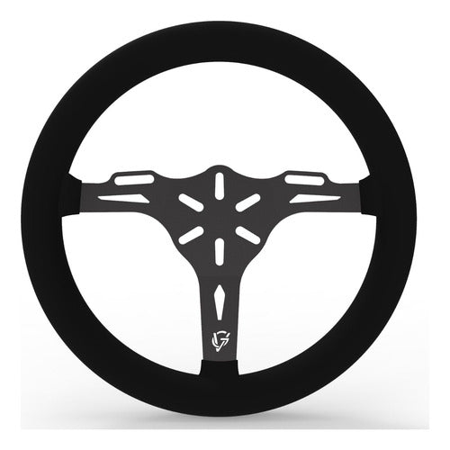 GV Performance Steel Competition Steering Wheel 355 Suede Upholstery 0