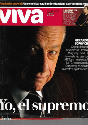 Revista Viva 2007 Gerardo Sofovich Andy Summers Cortazar 0