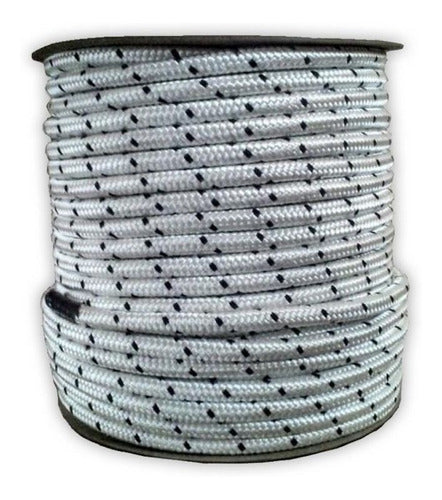 Navegante San Luis White and Black Braided Polypropylene Rope 6 mm x 100 Meters 2