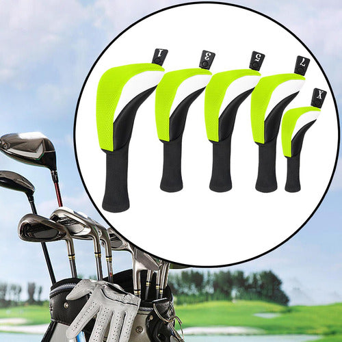 5pcs Golf Head Cover Golf Wood Headcovers Anti Scratch Verde 5