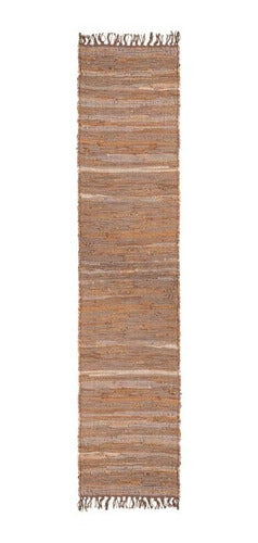 MULLHOUSE_DECO Brown Leather Table Runner 0