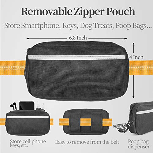 iYoShop Hands Free Dog Leash With Zipper Pouch - Gray G 1