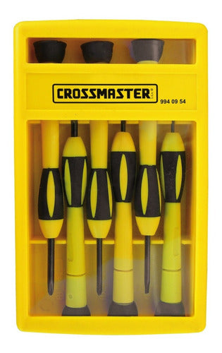 Juego Set Crossmaster 6 Destornilladores Para Electronica 0