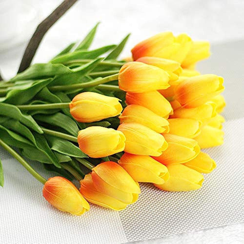 JOEJISN 30pcs Real Touch Artificial Tulip Flowers 1