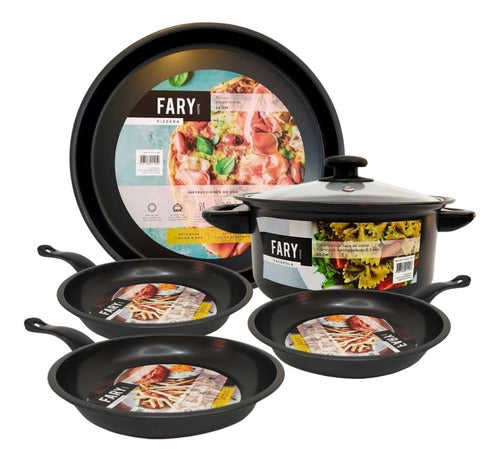 Fary Home Juego Kit Sartenes Cacerola Pizzera Economica 0