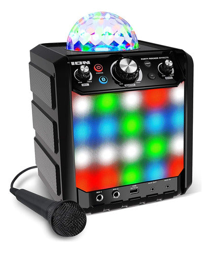 Ion Party Rocker Effects Portable Bluetooth Speaker Machine 0