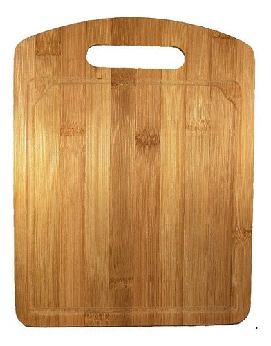 Tabla Bandeja Para Cortar En Madera Bambu 38 X 28 Cm 0