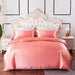 Vagasi Pink Duvet Cover Set 90 X 90 Inches, Satin 4